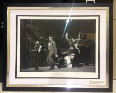 ELVIS PRESLEY "A LEGEND IS BORN" 1956: 19/275, SIGNED BY THE PHOTOGRAPHER ALFRED WERTHEIMER, H. 40 3/4" x W. 33" (NOTE: THIS LOT IS PART OF AN ASSIGNMENT FOR THE BENEFIT OF CREDITORS CASE OR RECEIVERSHIP CASE. THE HIGH BID WILL REQUIRE APP