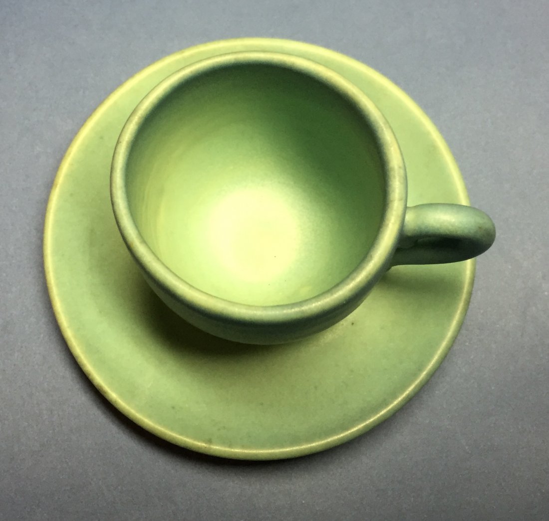 Vintage Original Signed Van Briggle Teacup and Saucer (1 of 5)