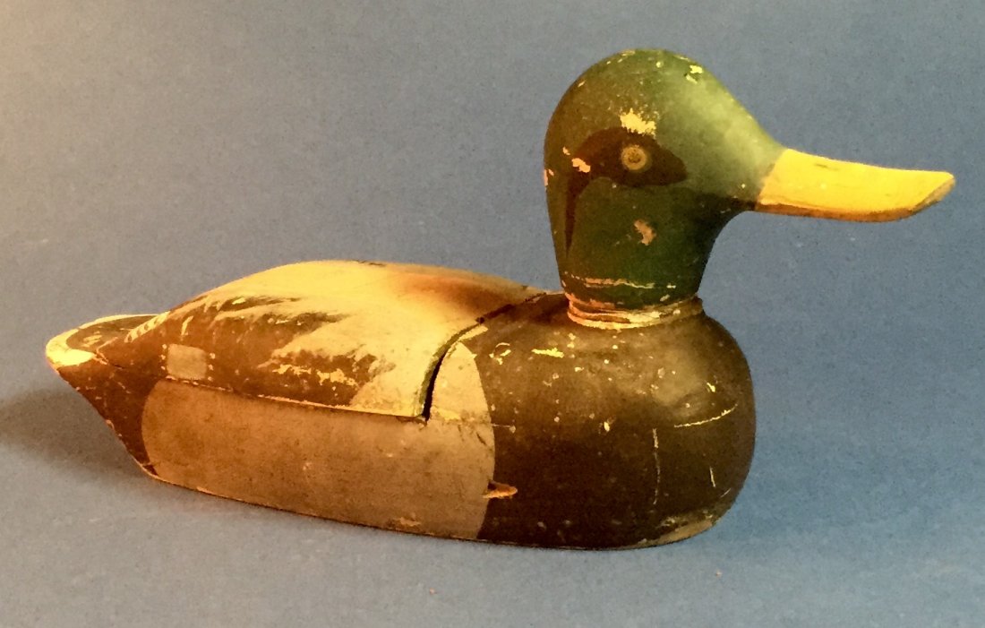 Vintage Folk Art Mallard Duck Decoy Box (1 of 3)