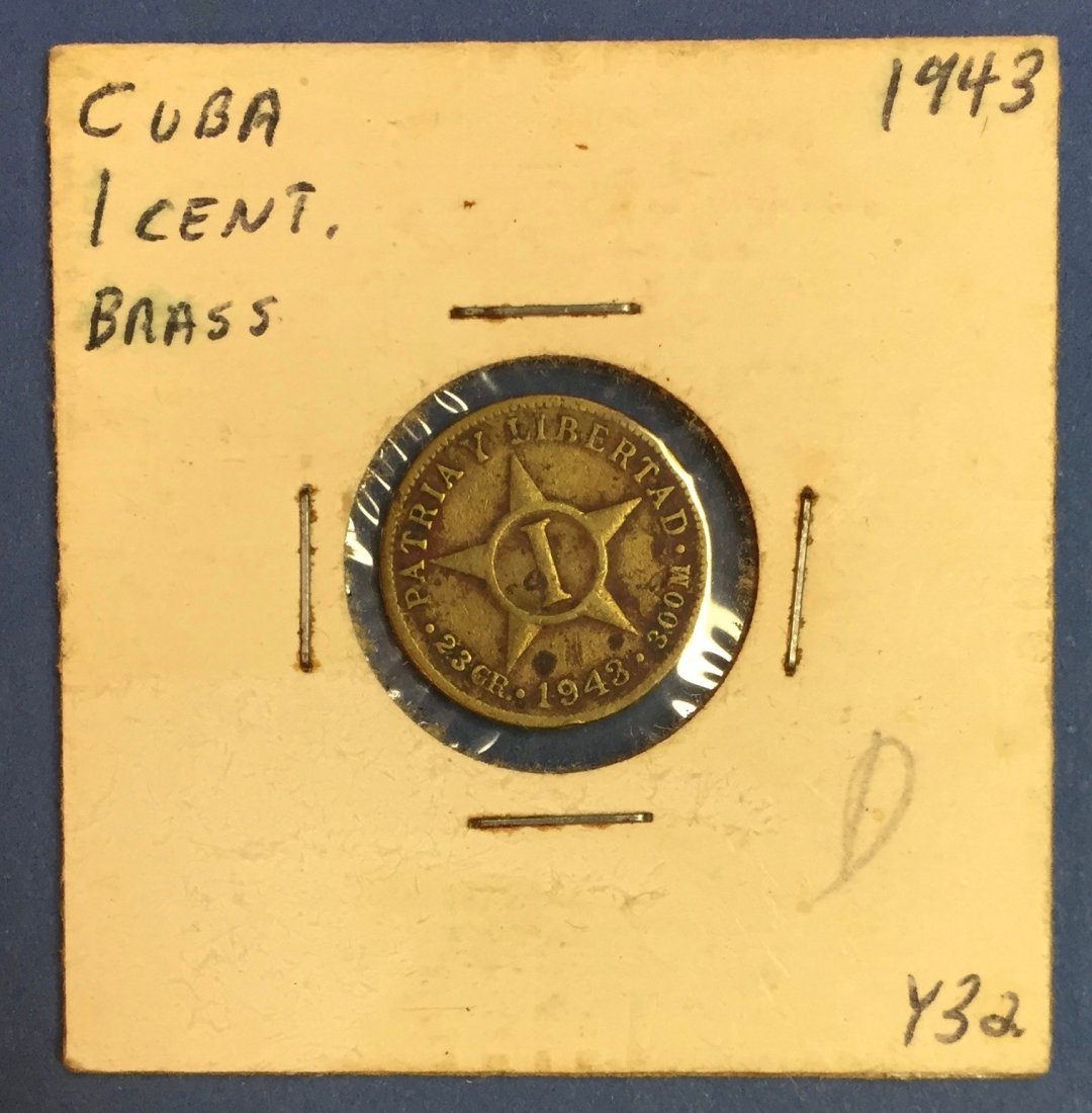 Cuba 1 Cent Brass 1943 (1 of 2)