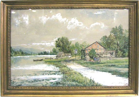 Edmund Darch Lewis watercolor & gouache