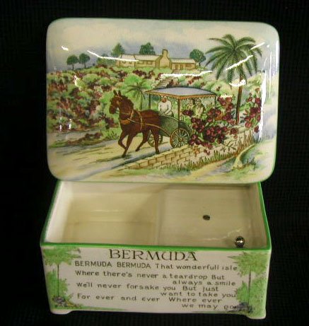 Crown Devon Bermuda music box