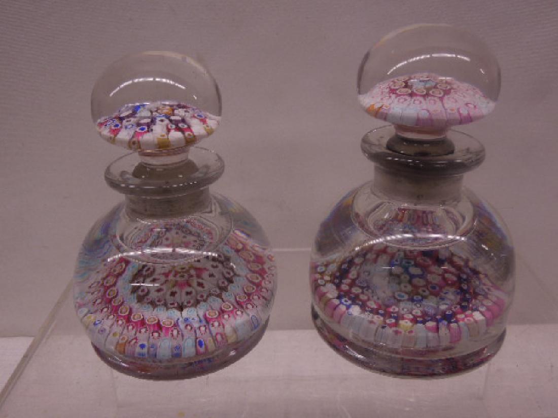 English Millefiori Glass Ink Bottles (1 of 8)