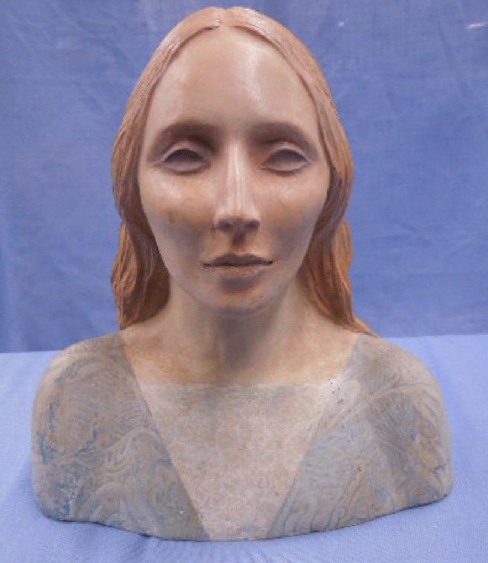 Nadine Karnow Pottery Bust Sculpture (1 of 7)