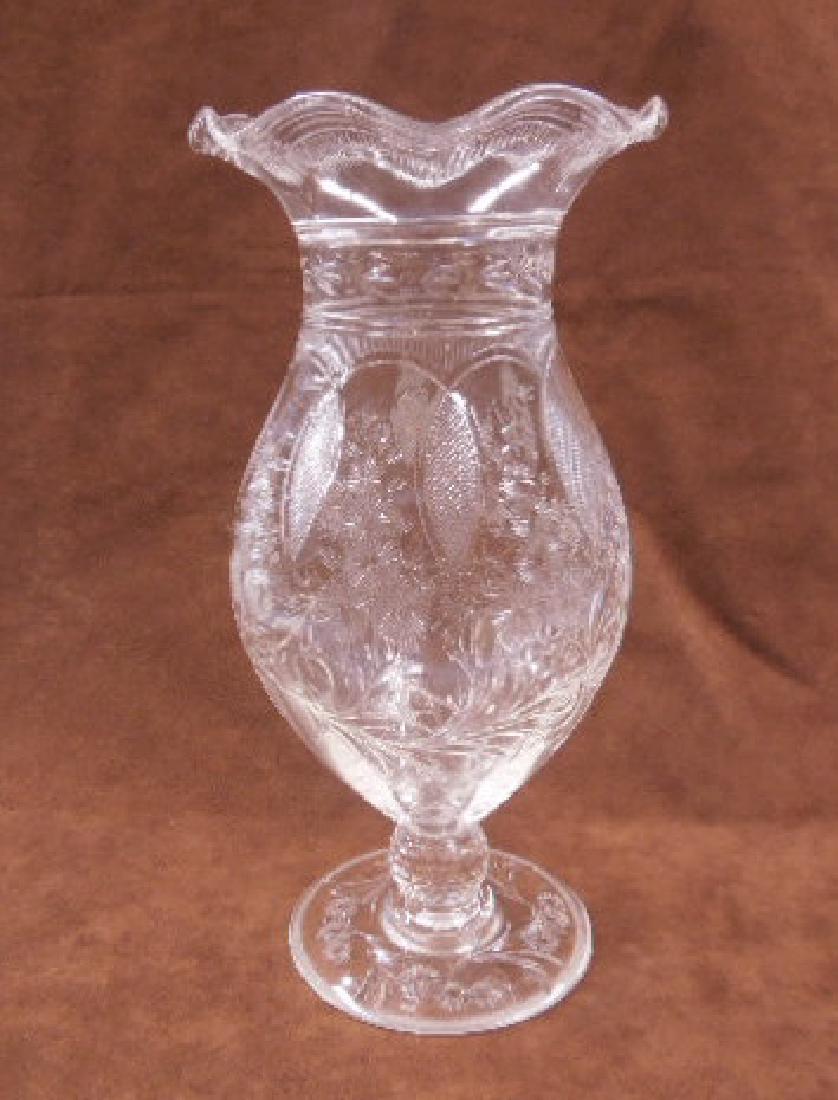 Sinclaire Intaglio Cut Glass Vase (1 of 5)