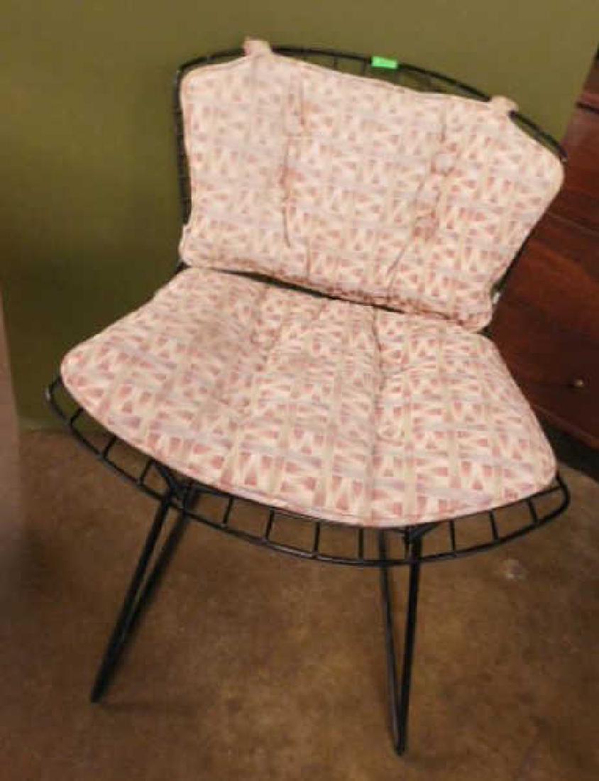 Contemporary 20th c. Black Wire Metal Chair (1 of 3)