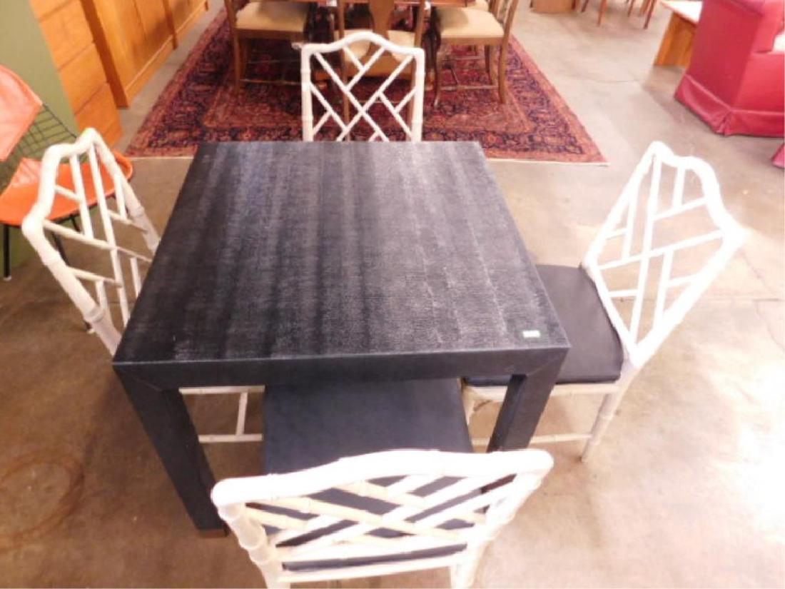 Karl Springer Style Card Table Set (1 of 4)