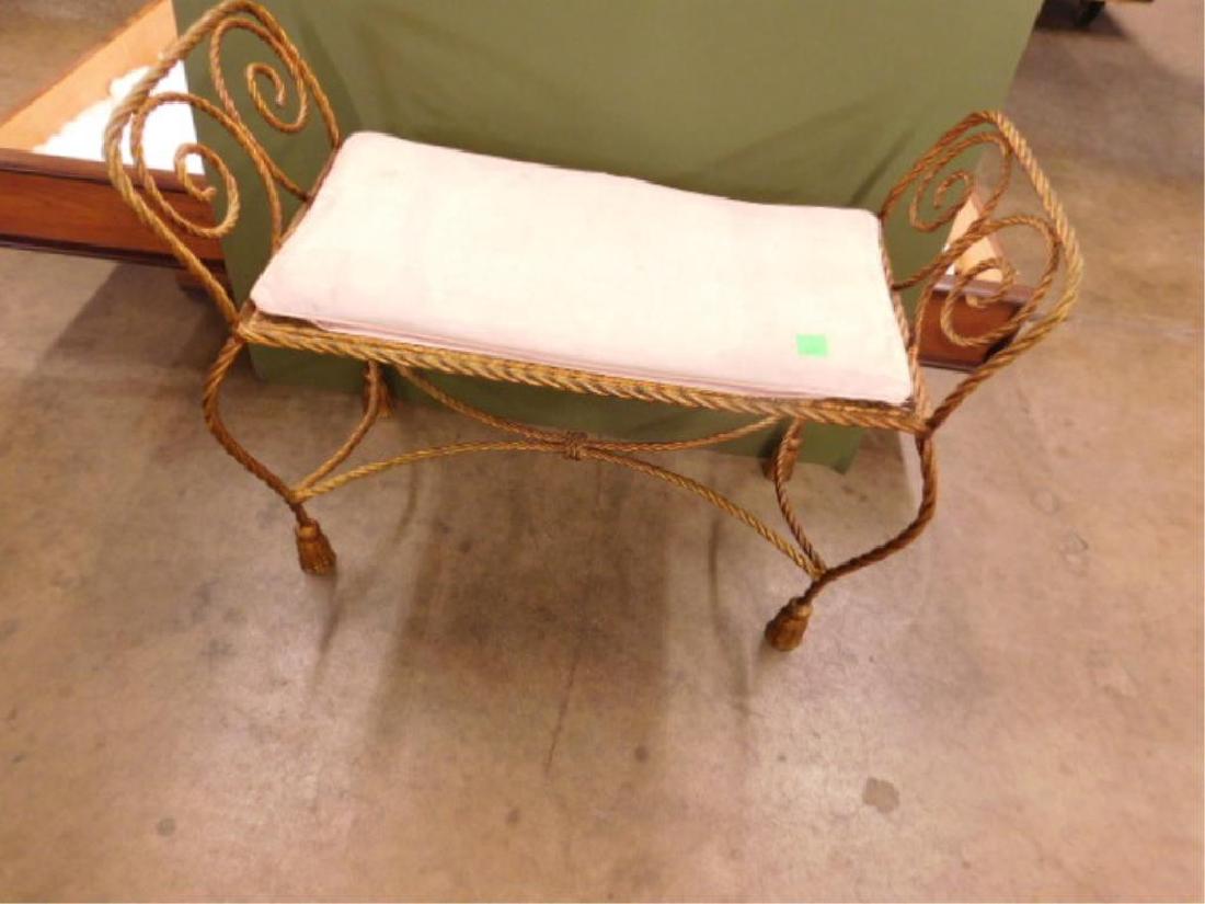 Hollywood Regency Style Vanity Bench (1 of 3)