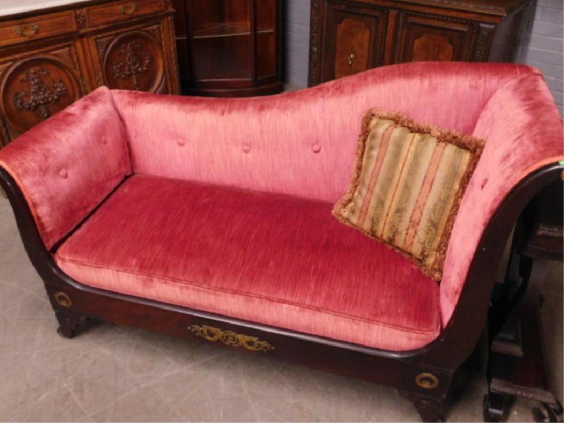 French Empire Style Mahogany Settee (1 of 6)