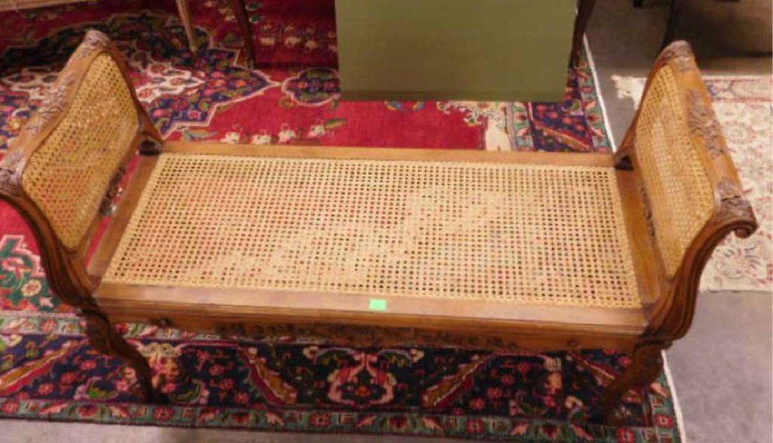 Louis XV Style Fruitwood Fireside Bench (1 of 5)