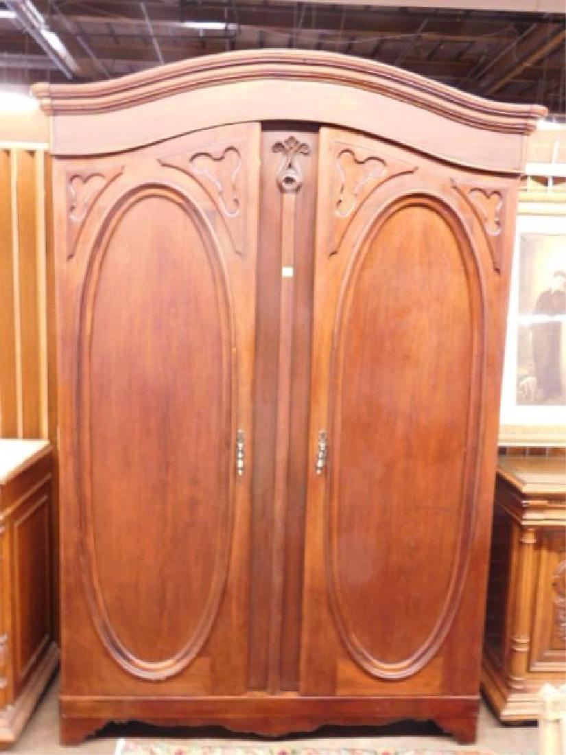 Victorian Walnut Armoire (1 of 8)