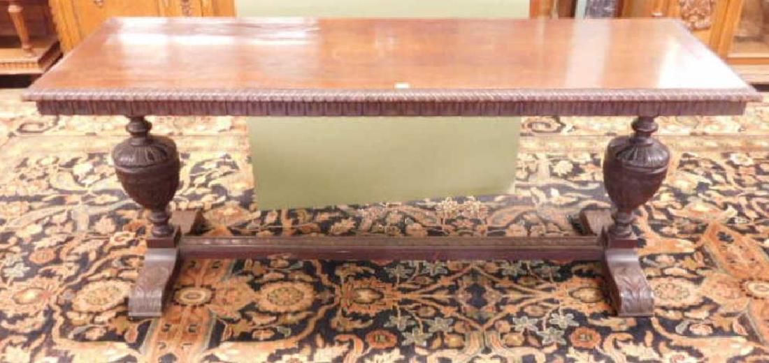 Jacobean Style Walnut Library Table (1 of 6)