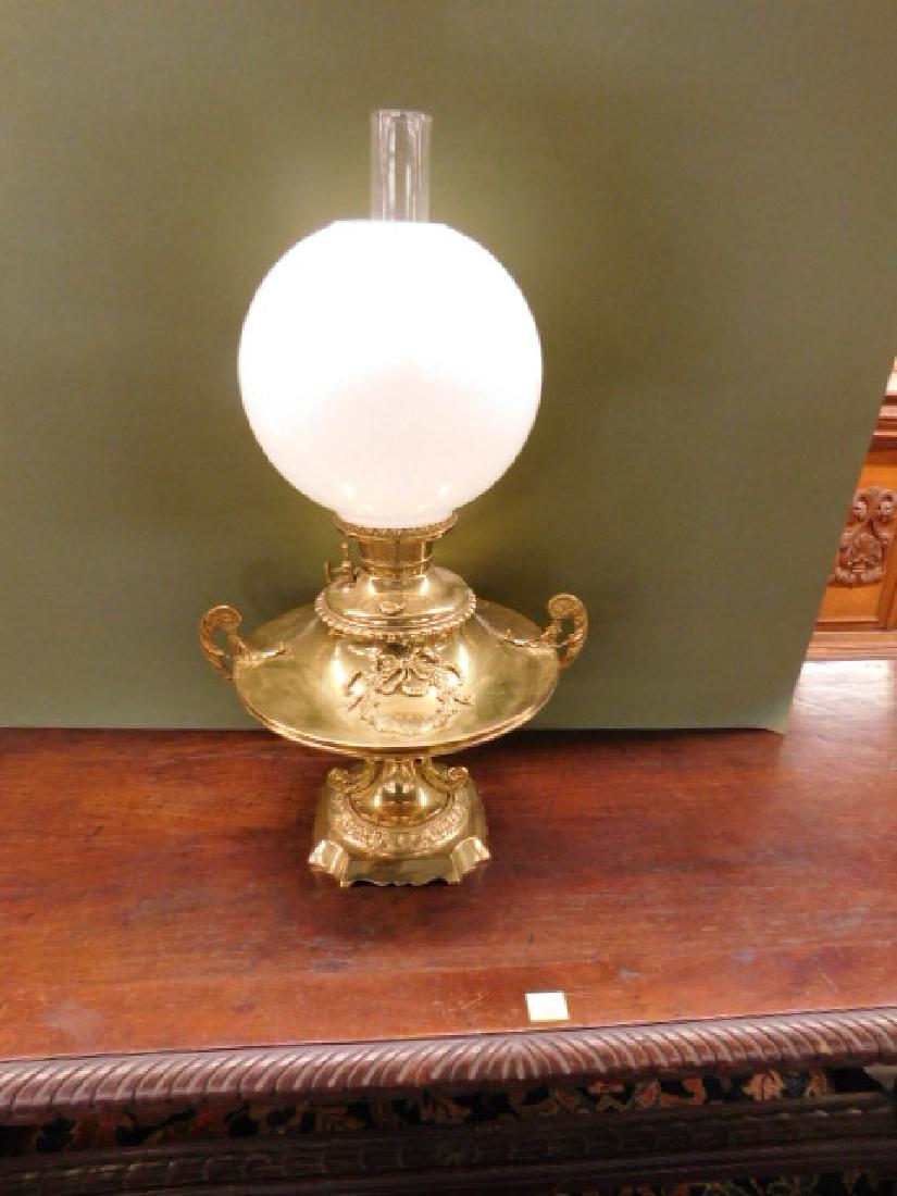 Victorian Brass Fluid Lamp (1 of 5)
