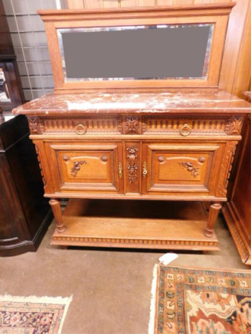 Continental Victorian Oak Server (1 of 6)
