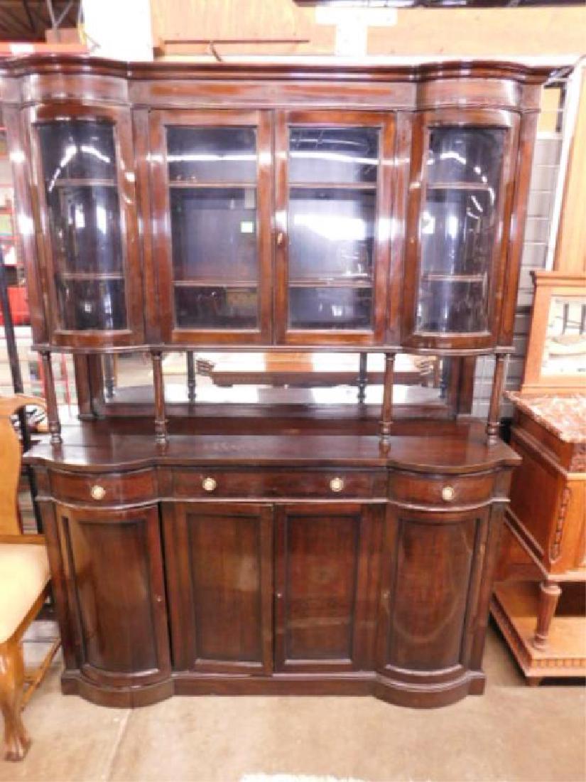 Mahogany & Glass Paneled Buffet (1 of 5)