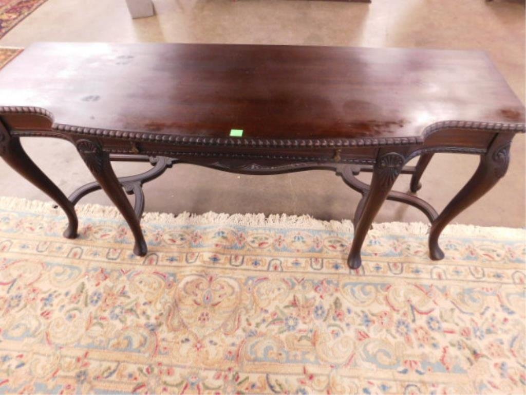 Queen Anne Revival Style Console Table (1 of 9)