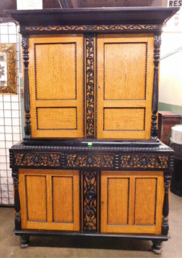 Biedermeier Style Curly Maple Custom Cabinet (1 of 9)