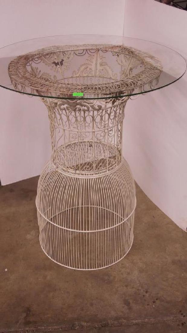 Victorian Wire Work Bird Cage Table (1 of 3)