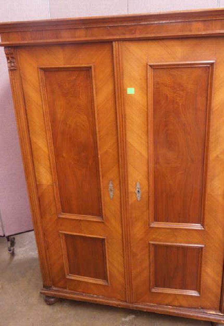 Classical Style Mixed Wood Armoire (1 of 7)