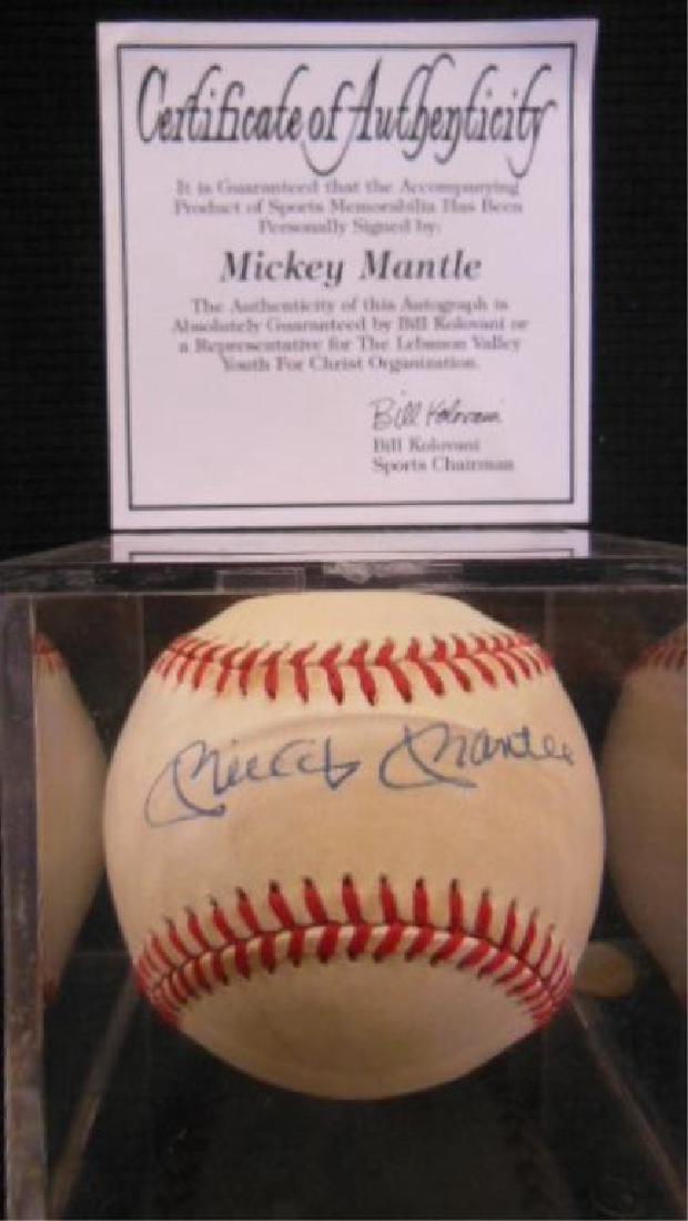 Mickey Mantle Autographed Baseball (1 of 3)