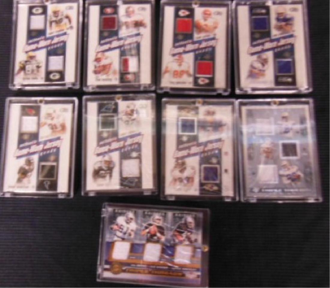 9 Multi Player Game Used Jersey Football Cards (1 of 6)