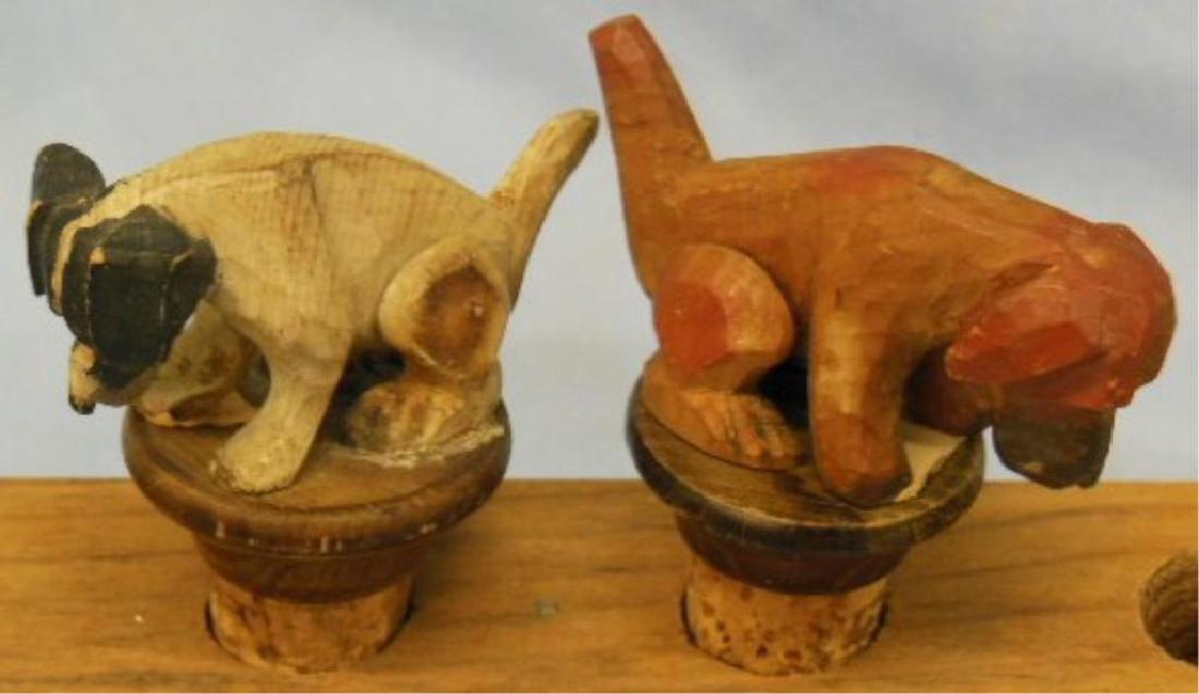2 Carved Dog Mechanical Bottle Stopper (1 of 5)