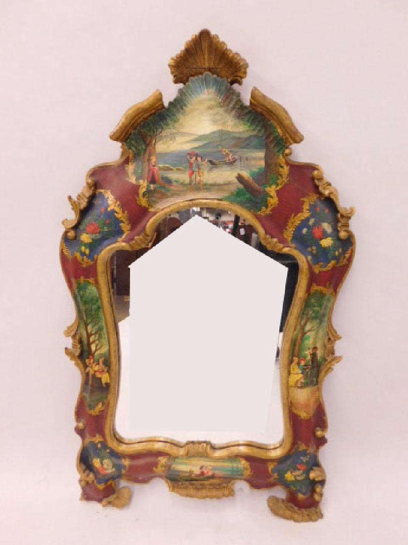 Venetian Style Painted Wall Mirror (1 of 7)