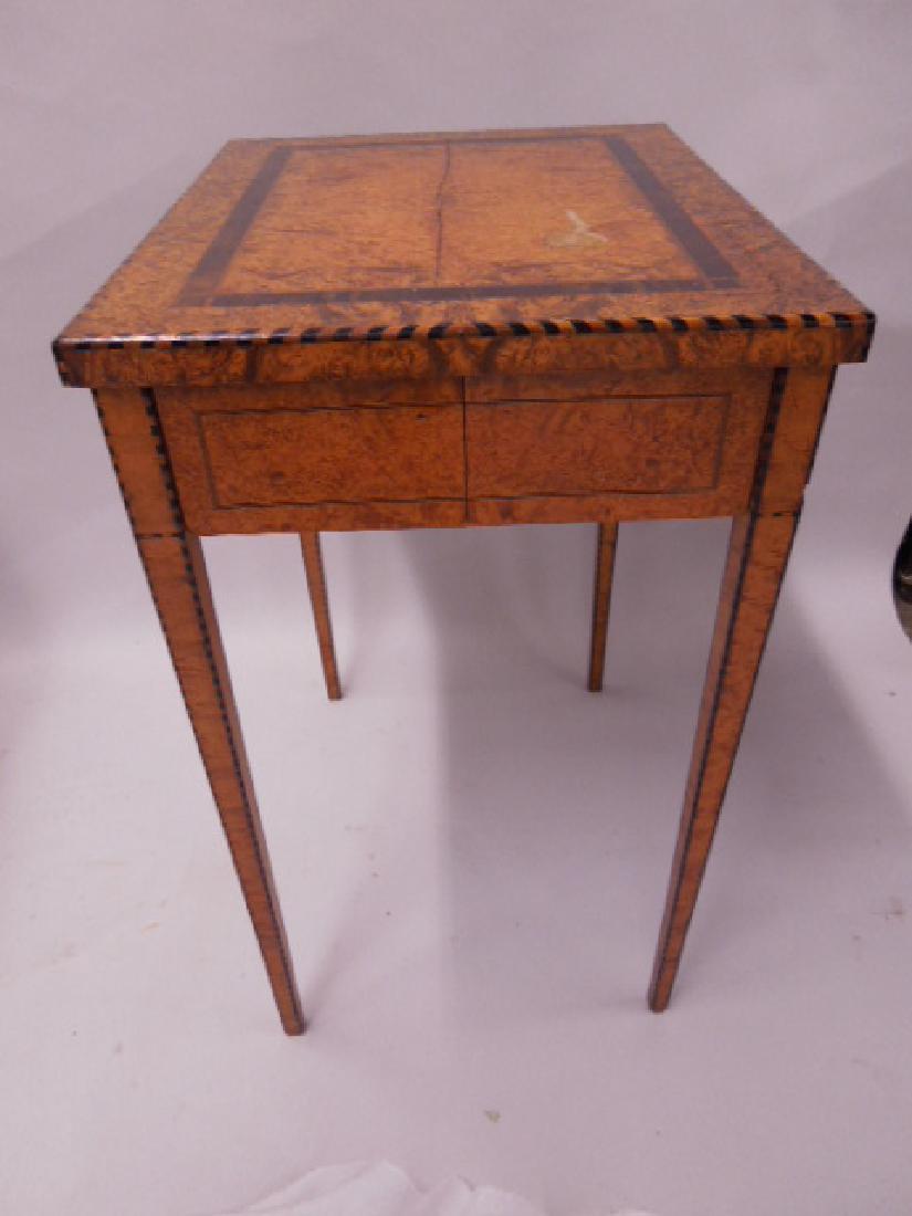 19th C. Maple Burlwood Stand (1 of 8)