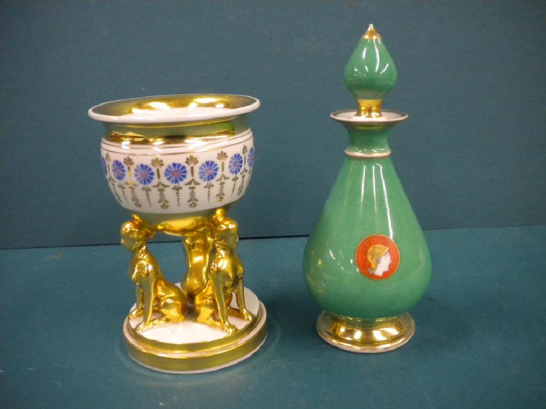 [2 pcs.] Old Paris Vase; Perfume Bottle (1 of 8)