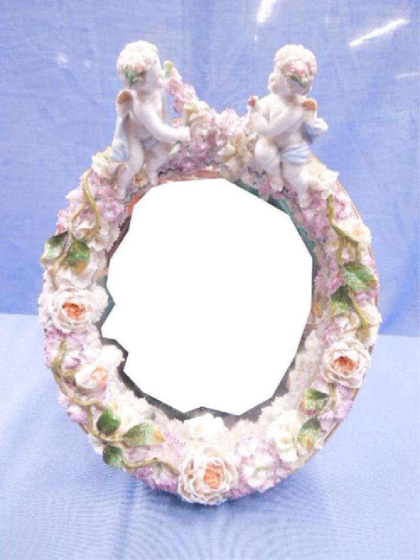 Meissen Style Porcelain Mirror (1 of 10)