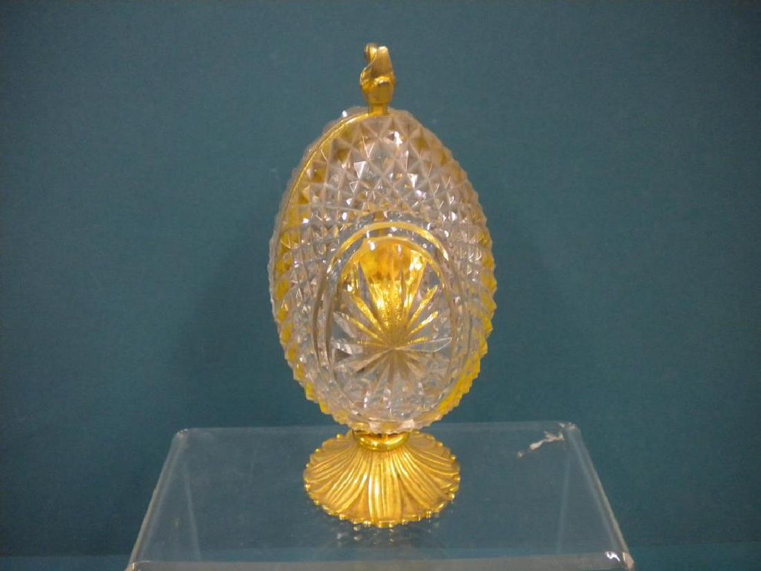 French Crystal & Brass Faberge Style Egg (1 of 7)