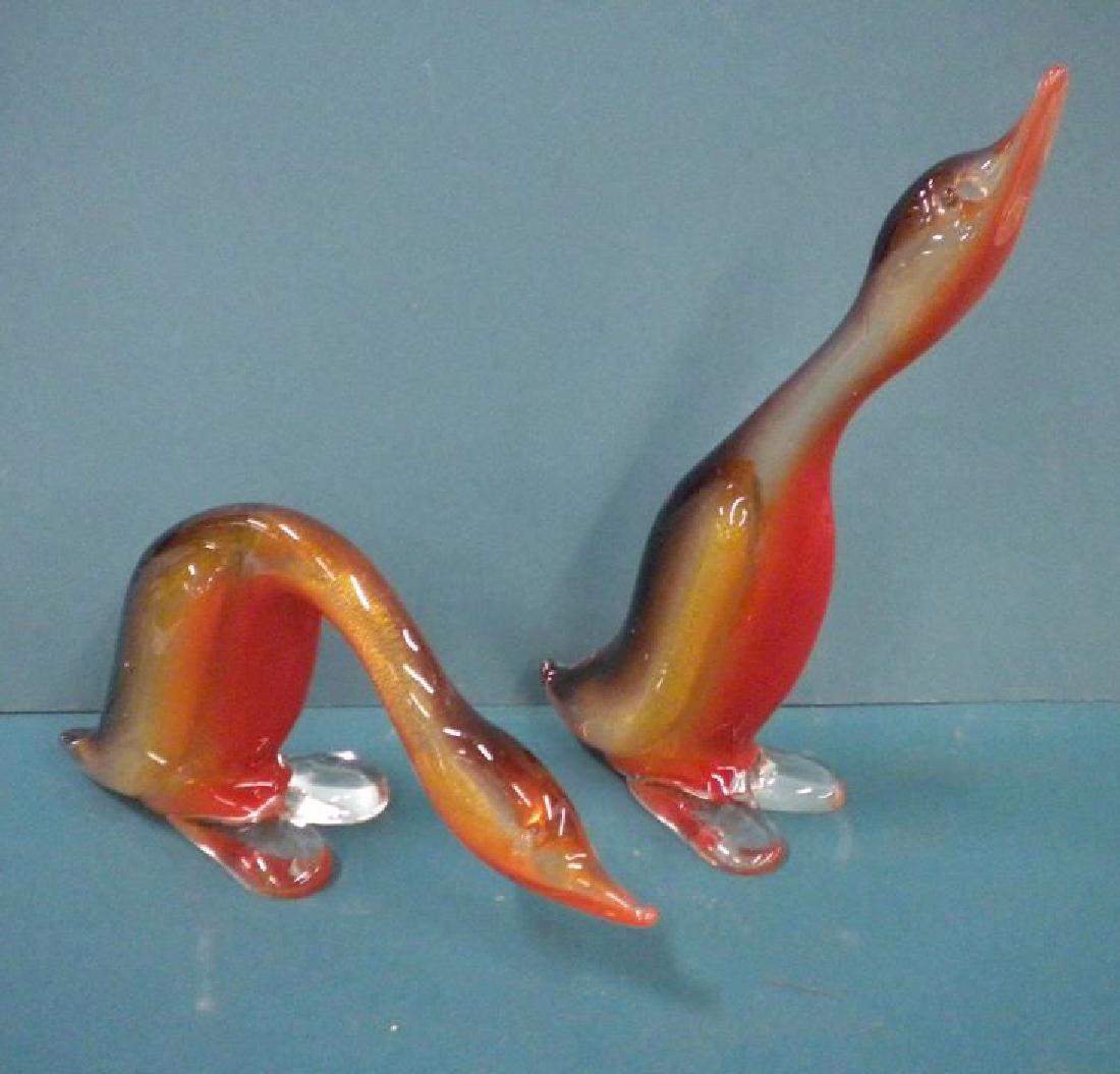 Pr of Murano Glass Geese (1 of 6)