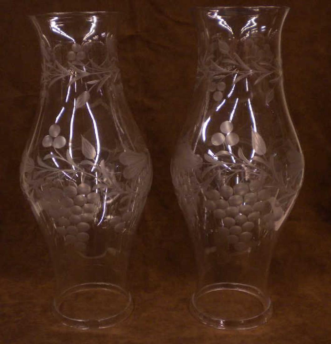 Pr. Antique New England Glass Co. Hurricanes (1 of 7)