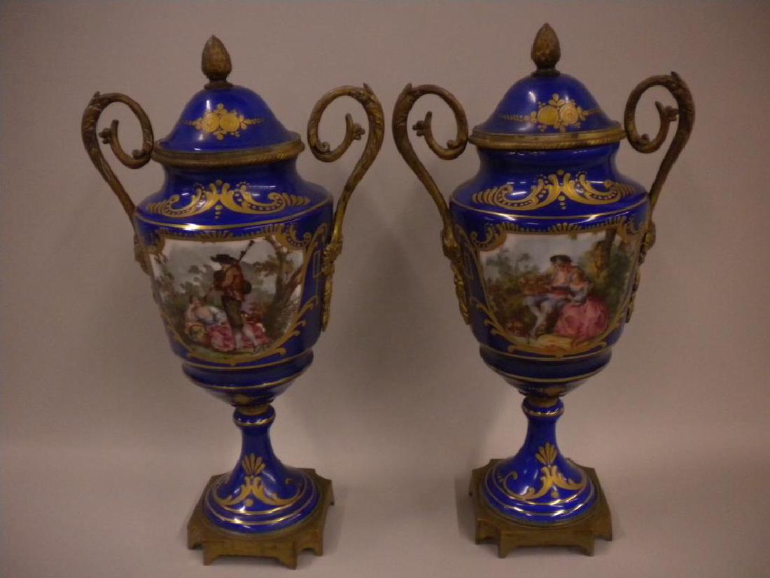 Pr Sevres Style Porcelain Urns (1 of 10)