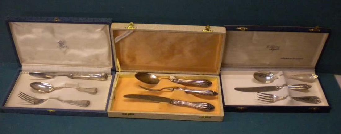 Three Continental 800 Silver 3 Pc Flatware Sets (1 of 8)