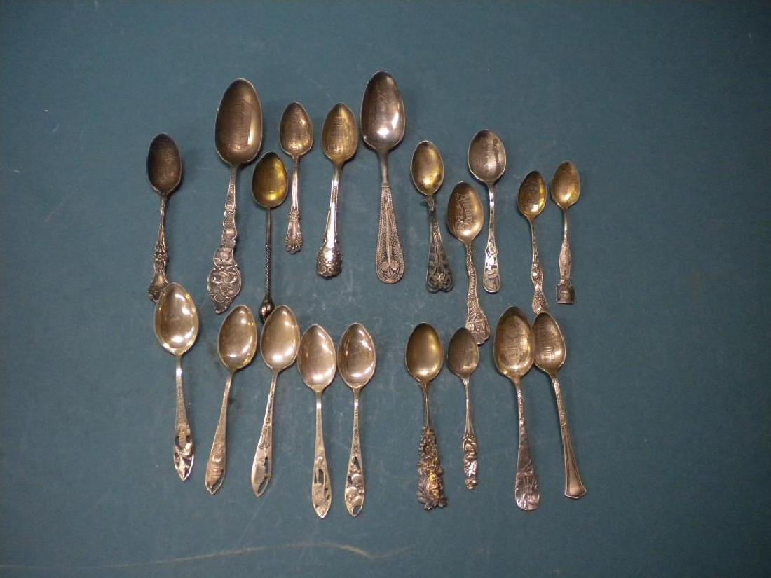 20 Sterling Souvenir & Decorated Spoons &Demitasse (1 of 5)
