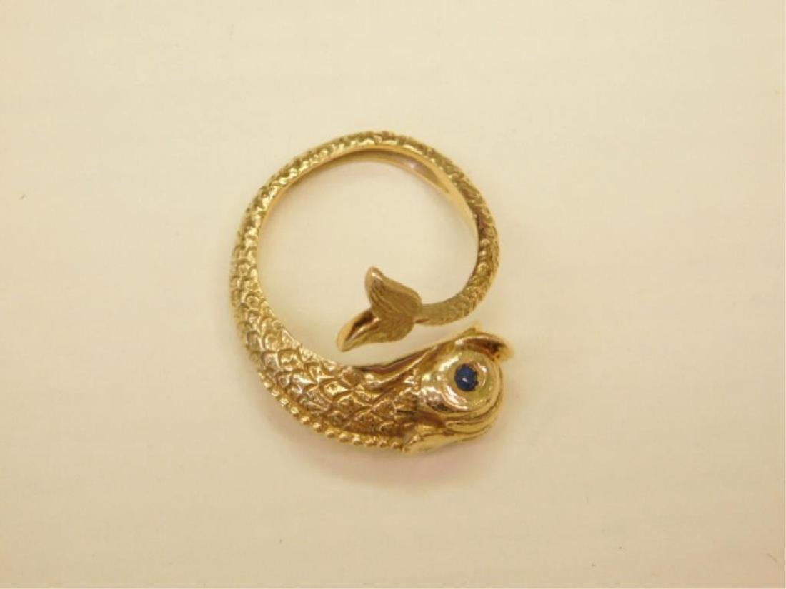 18K Fish Serpent Ring (1 of 3)