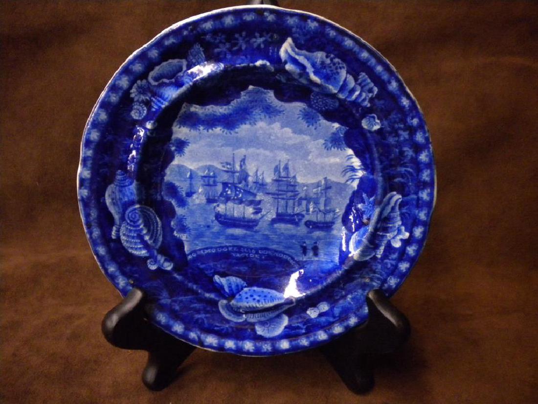 Historical Flow Blue Transfer Ware Small Plate (1 of 8)