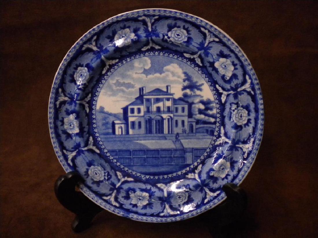 Historical Flow Blue Transfer Ware Plate (1 of 4)