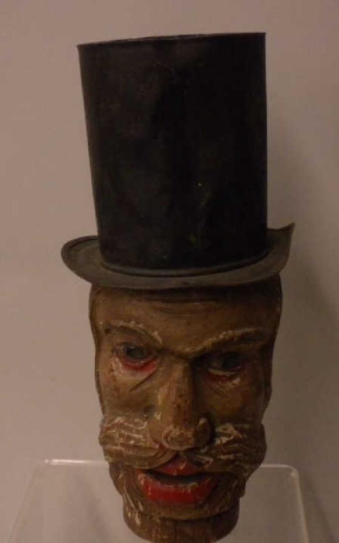 Folk Art Wood Carved Bust (1 of 8)