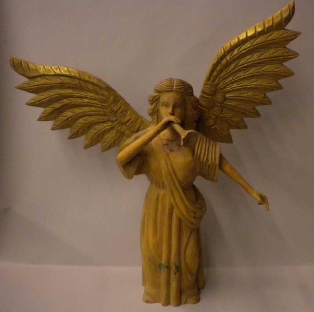 Carved Wood Angel Gabriel (1 of 7)