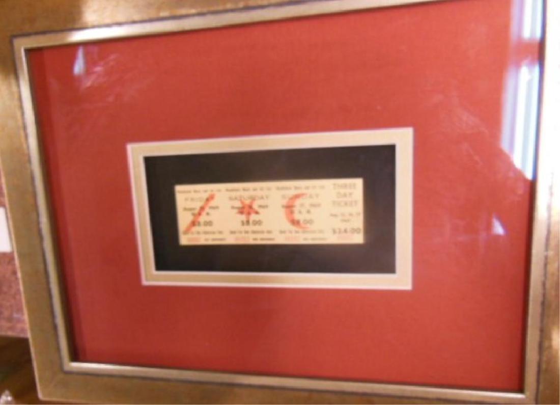 Framed Woodstock 3 Day Ticket (1 of 4)