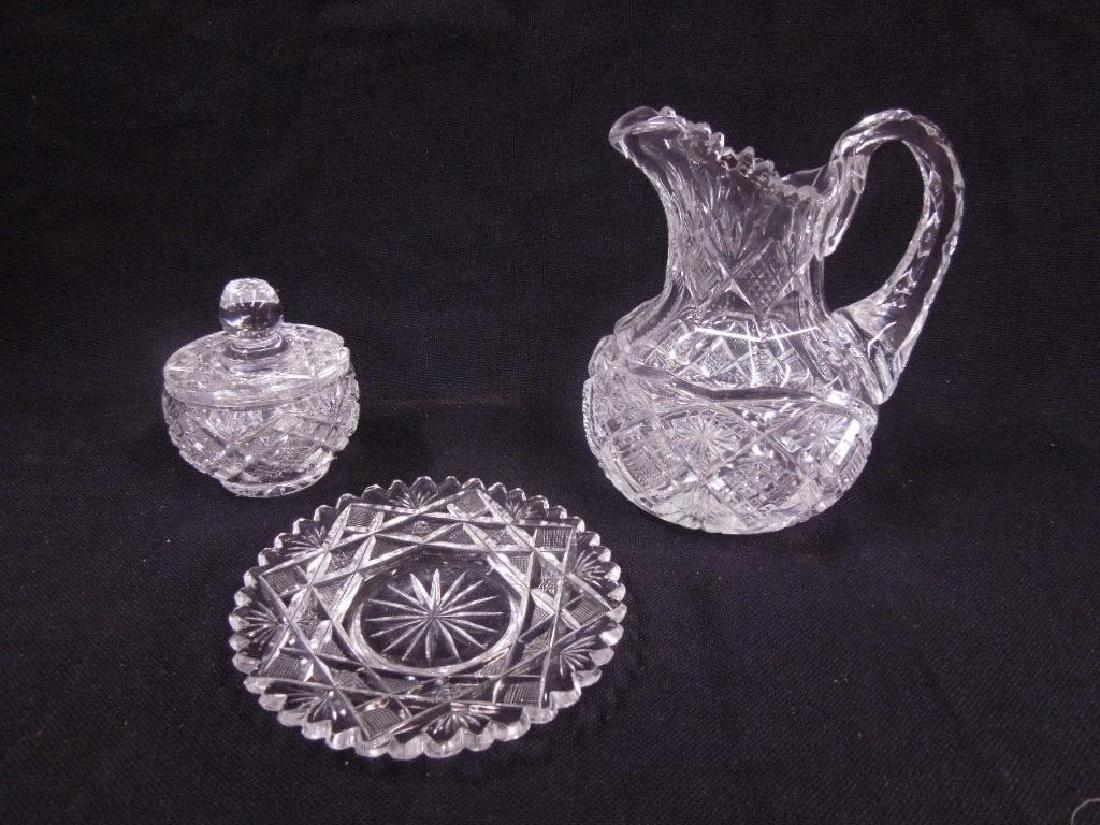 Three pcs., American Cut Glass (1 of 4)