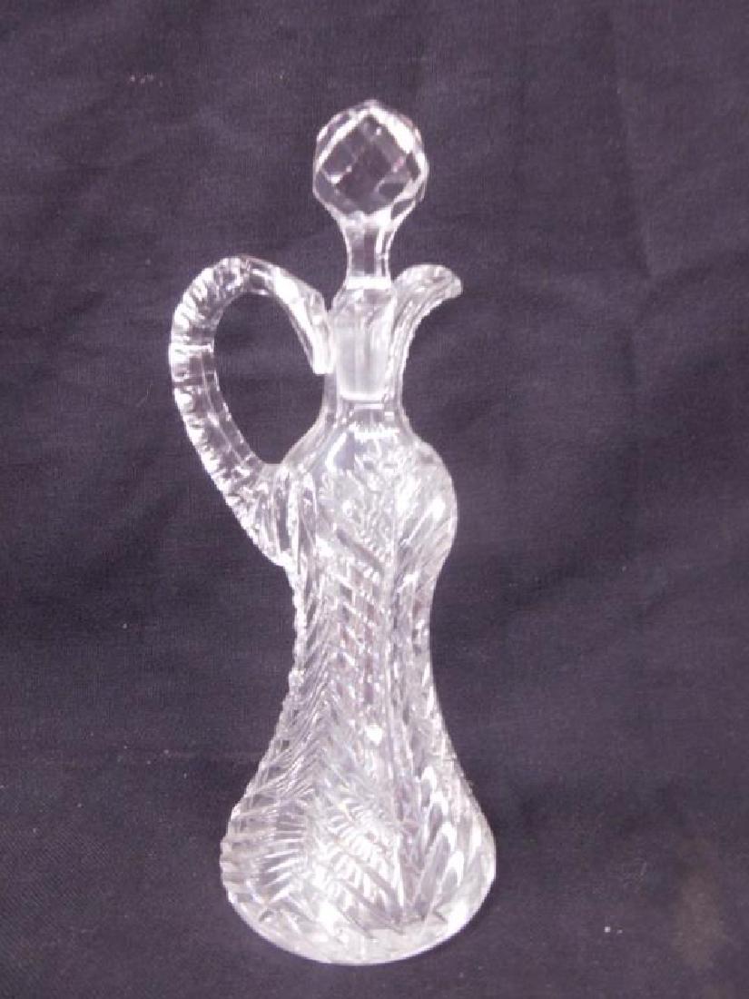 American Cut Glass Oil Cruet Bottle (1 of 3)