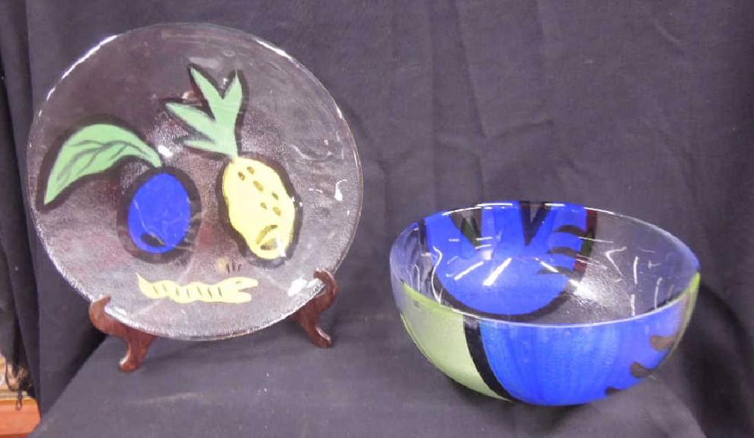 Ulrica Hydman-Vallien Serving Bowl & Plate (1 of 6)