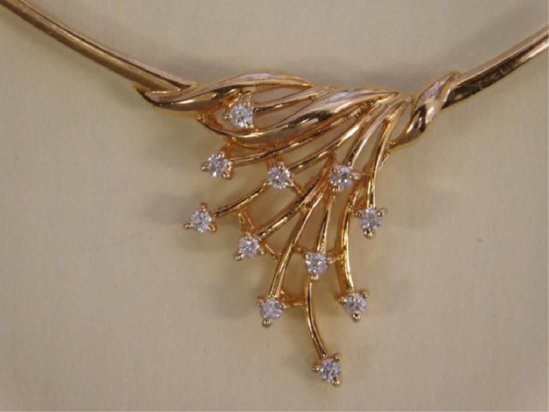14k YG Necklace w/Diamond Festoon (1 of 5)