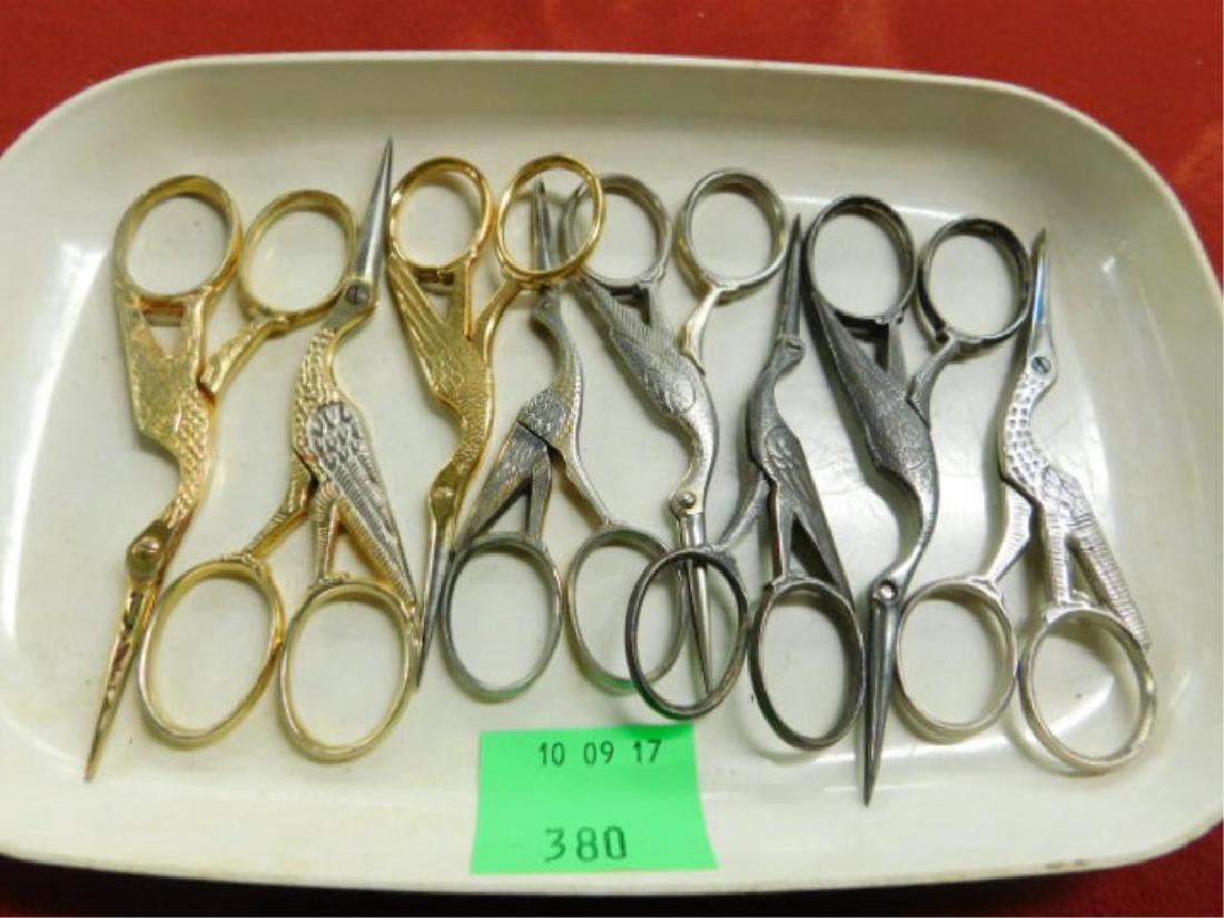 Vintage Crane Form Sewing Scissors (1 of 1)