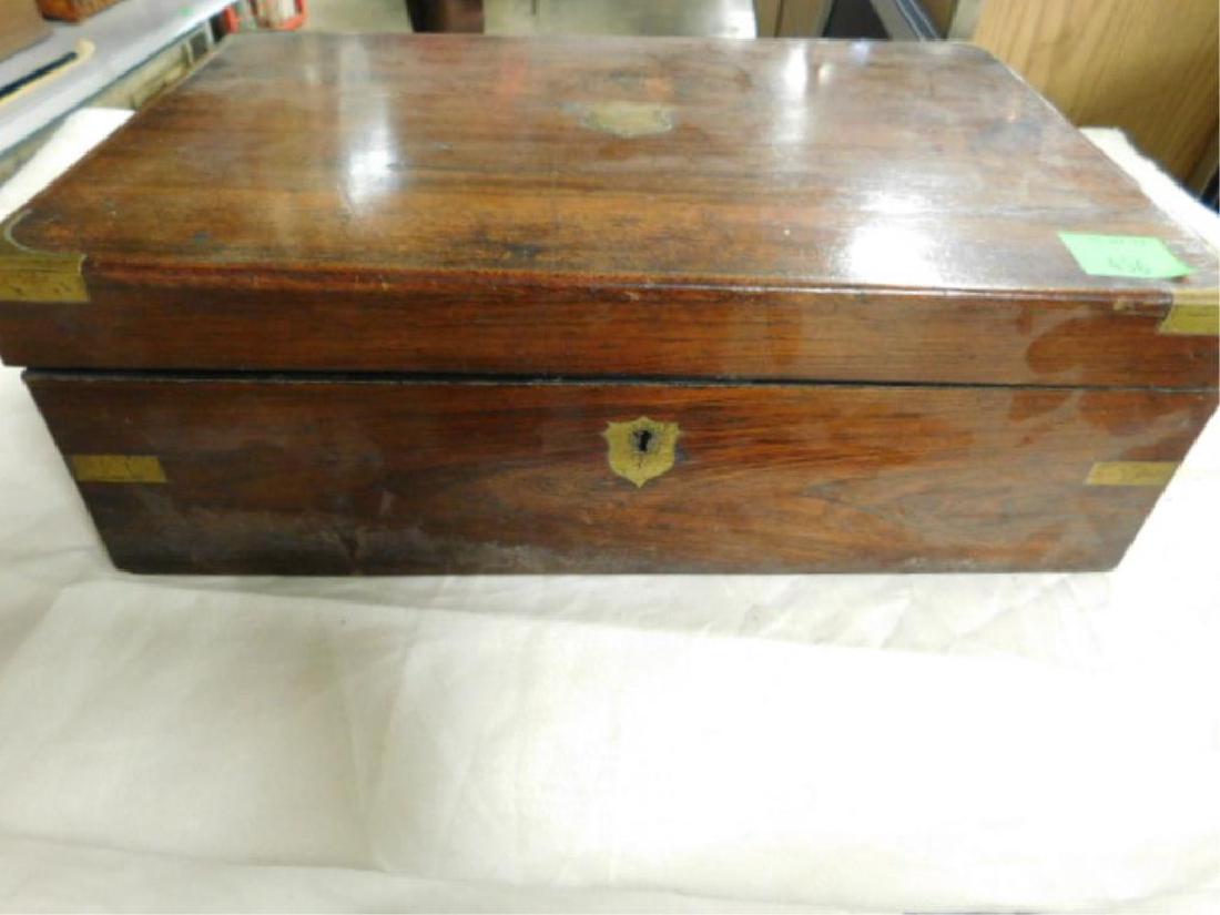 19th c. Crotched Walnut Lap Box (1 of 4)