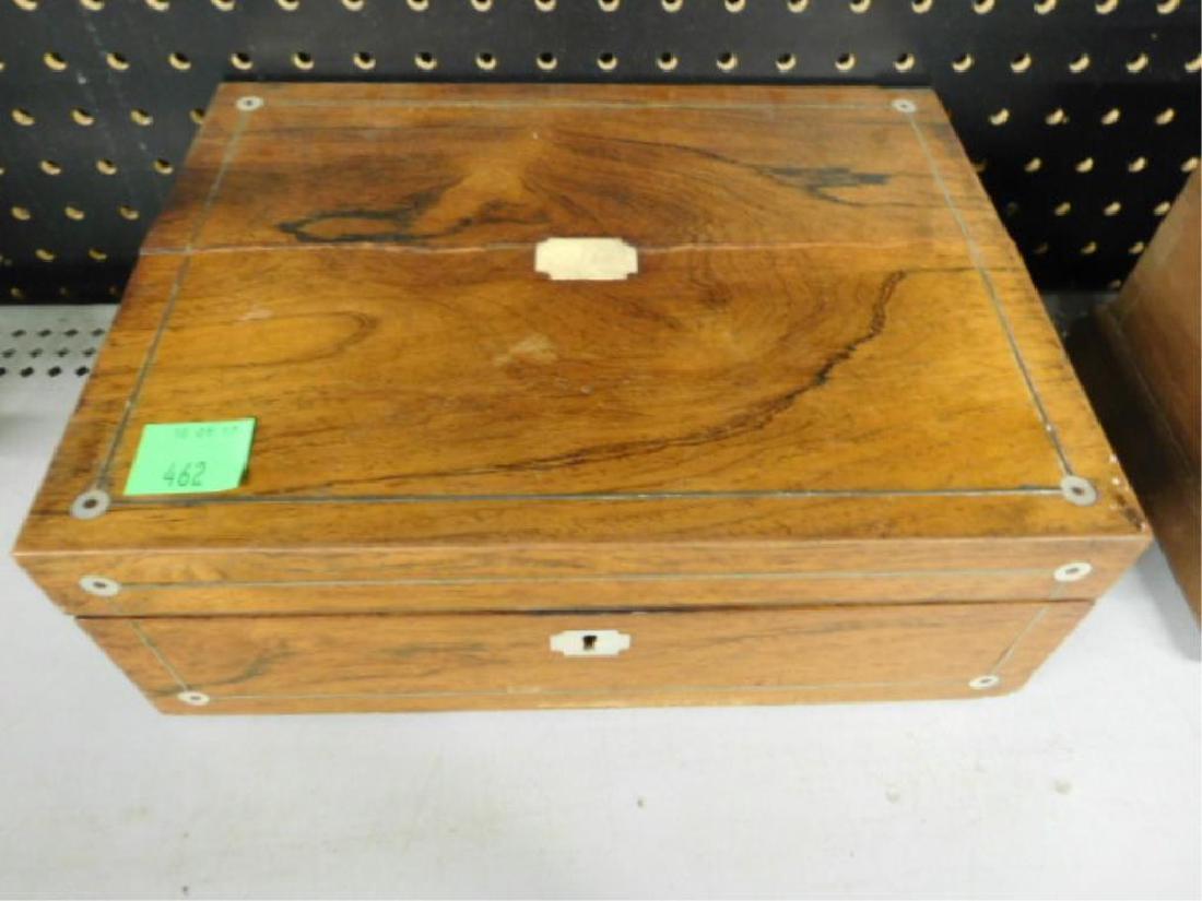 19th c. Rosewood Lap Desk Box (1 of 4)
