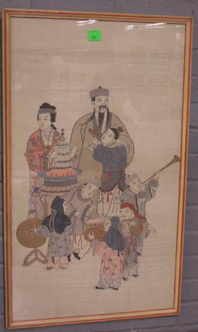 Chinese Silk Pictorial Panel (1 of 1)